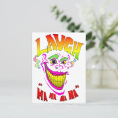 Scary Clown Laugh Briefkaart (Staand voorkant)