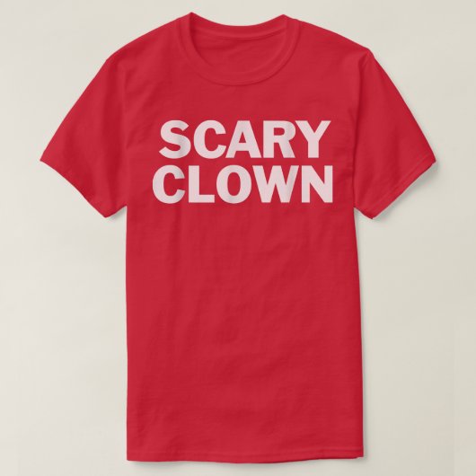 Scary Clown Lazy Halloween Costume Funny T T-shirt (Design voorkant)