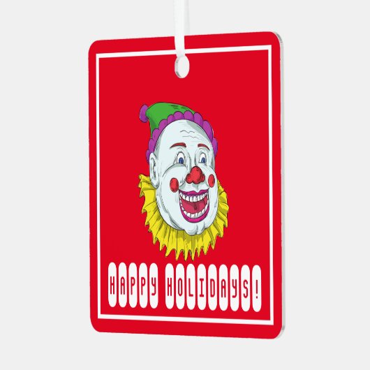 Scary Clown Metalen Ornament (Voorkant links)