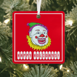 Scary Clown Metalen Ornament