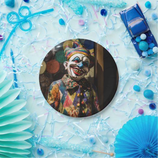 Scary Clown Paper Borden Papieren Bordje (Feest)