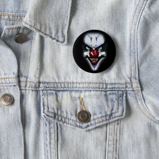 Scary Clown Ronde Button 5,7 Cm (In situ)