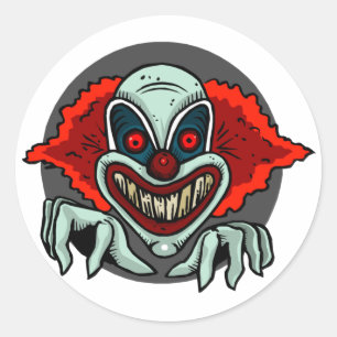 Scary Clown Ronde Sticker