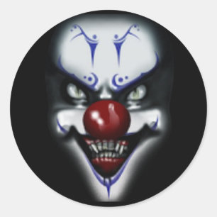 Scary Clown Ronde Sticker