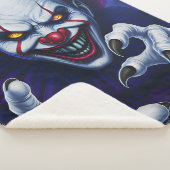 Scary Clown Sherpa Blanket Deken (3/4)