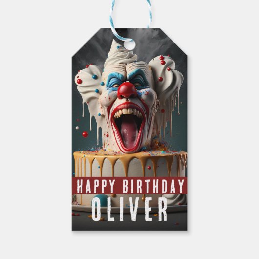 Scary Clown thema cadeau Labels Cadeaulabel (Voorkant)