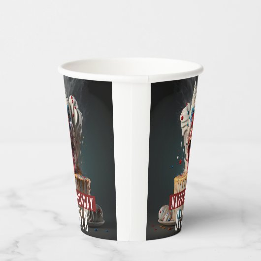 Scary clown thema Verjaardag Papieren Bekers (Rechts)