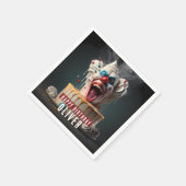 Scary Clown thema verjaardag servetten (Hoek)