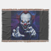 Scary Clown Throw Blanket Deken (Voorkant)