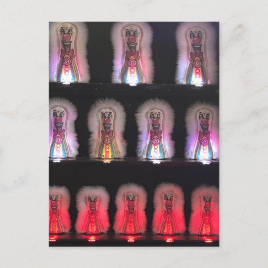 Scary Clowns Carnival Boardwalk Arcade Game Foto Briefkaart (Voorkant)