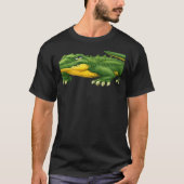 Scary Cool Green Alligator Crocodile Wild Animal P T-shirt (Voorkant)