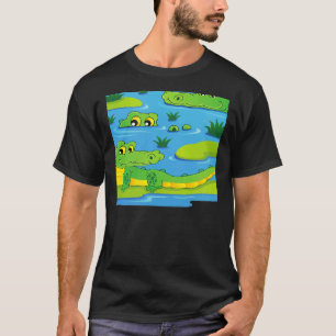 Scary Cool Green Alligators Crocodiles Wilde Dier T-shirt