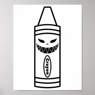 Scary Crayon Box Halloween Easy Kostuum Koppels en Poster