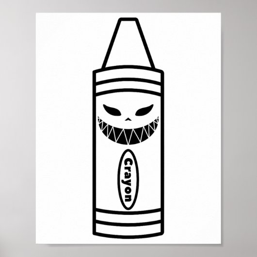 Scary Crayon Box Halloween Easy Kostuum Koppels en Poster (Voorkant)