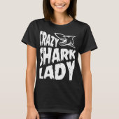 Scary Crazy Shark Lady T-Shirt (Voorkant)
