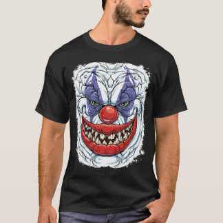 Scary Creepy Clown Face Funny Halloween T-shirt