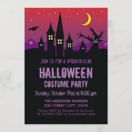Scary Creepy Haunted Mansion Halloween Party Kaart