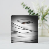 Scary Creepy One Eyed Halloween Mummy Kaart (Staand voorkant)