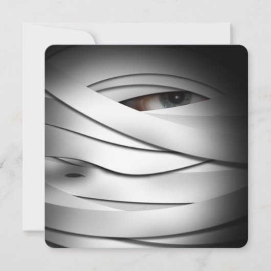 Scary Creepy One Eyed Halloween Mummy Kaart (Voorkant)