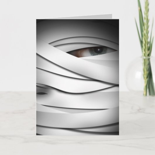Scary Creepy One Eyed Halloween Mummy Kaart (Voorkant)