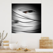 Scary Creepy One Eyed Halloween Mummy Poster (Keuken)
