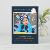 Scary Cute Halloween Feestdagenkaart (Staand voorkant)