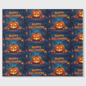 Scary Cute Pumpkins, Ghosts & Spider Web Design Cadeaupapier (Vlak)