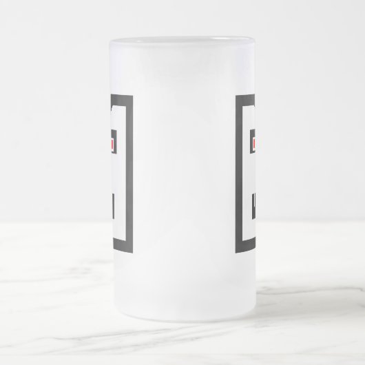 Scary Cyborg Vampire Bot - Gepersonaliseerd Matglas Bierpul (Center)