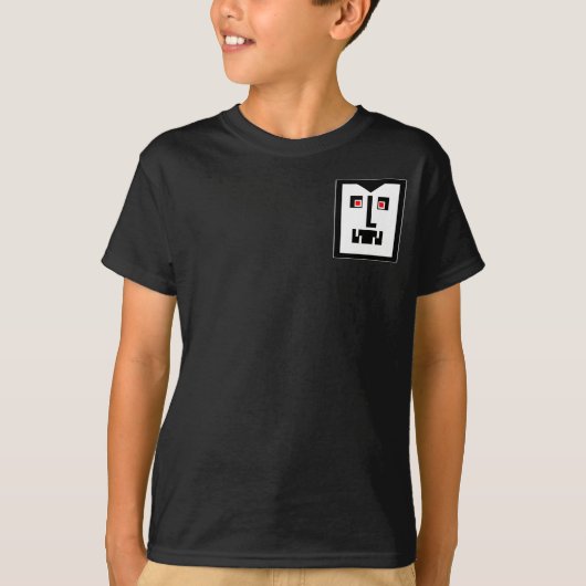 Scary Cyborg Vampire Bot - Pocket Motif T-shirt (Voorkant)