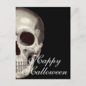 Scary Dead Skull Happy Halloween Briefkaart (Voorkant)