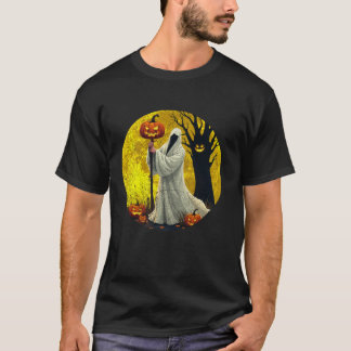 Scary Death Ghost Halloween Moon Jack beroemd gema T-shirt