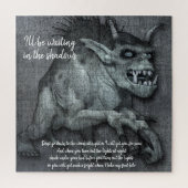 Scary Demon Monster Halloween Legpuzzel (Verticaal)