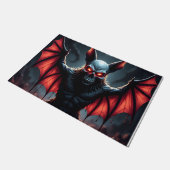 Scary Demonic Skull Bat Monster Doormat Deurmat (Schuin)