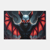 Scary Demonic Skull Bat Monster Doormat Deurmat (Voorkant)
