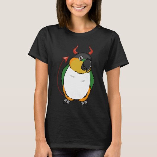 Scary Devil Costume Parrot I Black met Caïque T-shirt (Voorkant)