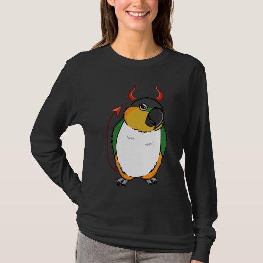 Scary Devil Costume Parrot I Black met Caïque T-shirt (Voorkant)