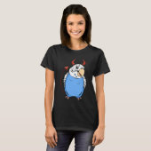 Scary Devil Costume Parrot I Blue Budgie Budgeriga T-shirt (Voorkant volledig)