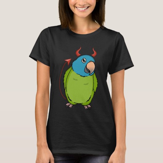 Scary Devil Costume Parrot I Blue crowd Conure T-shirt (Voorkant)