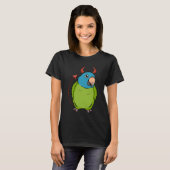 Scary Devil Costume Parrot I Blue crowd Conure T-shirt (Voorkant volledig)