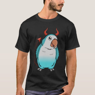 Scary Devil Costume Parrot I Blue Monk Paraket Qu T-shirt