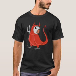 Scary Devil Costume Parrot I Blue Monk Paraket Qu T-shirt