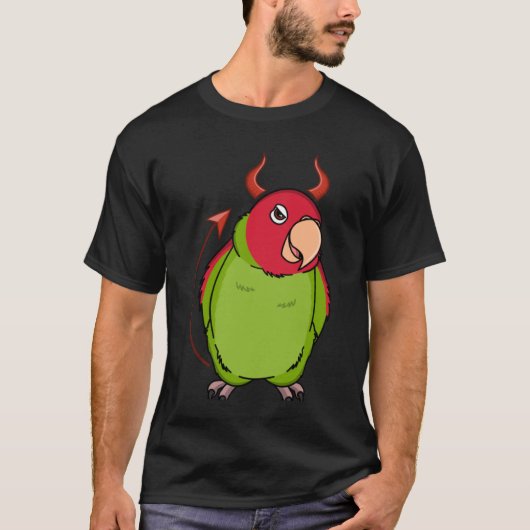 Scary Devil Costume Parrot I Cherry head Conure T-shirt (Voorkant)