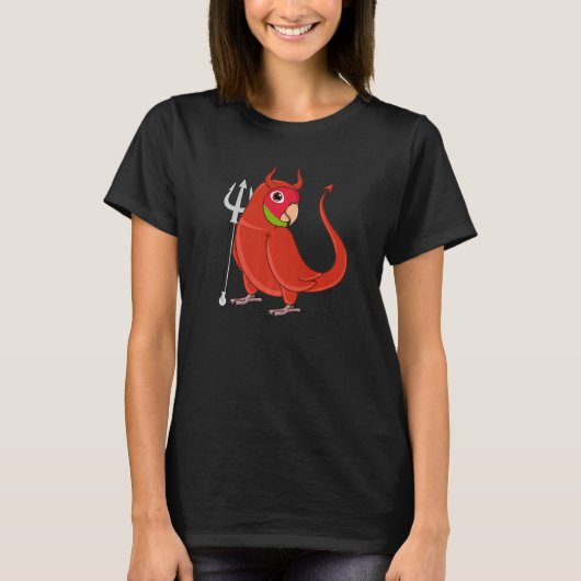 Scary Devil Costume Parrot I Cherry head Conure T-shirt (Voorkant)