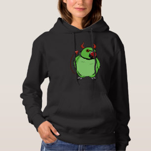 Scary Devil Costume Parrot I Green Indian Ringnek Hoodie