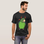 Scary Devil Costume Parrot I Green Parrotlet T-shirt (Voorkant volledig)