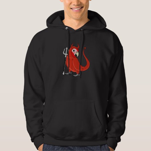 Scary Devil Costume Parrot I Green-winged Macaw Pr Hoodie (Voorkant)