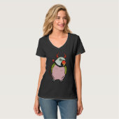 Scary Devil Costume Parrot I Moustache Parakeet T-shirt (Voorkant volledig)