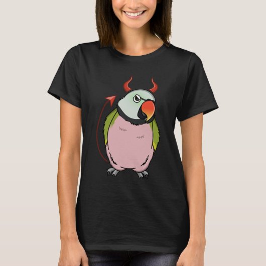 Scary Devil Costume Parrot I Mustache Paraket T-shirt (Voorkant)