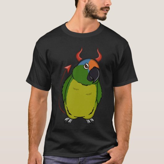 Scary Devil Costume Parrot I Peach fronted Conure T-shirt (Voorkant)