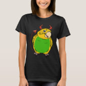 Scary Devil Costume Parrot I Yellow Budgie Budgeri T-shirt (Voorkant)